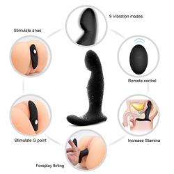 Male Prostata Massager Silent Vibranting Massage Men Health Dual Ring - Black