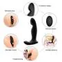 Male Prostata Massager Silent Vibranting Massage Men Health Dual Ring - Black Male Prostata Massager Silent Vibranting Massage Men Health Dual Ring - Black