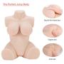 3D Realistic Lifelike Sex Doll Male Masturbator with Heating Rod, for Realistic Anal, Breast, Vagina Sex, Silicone Sex Toys Flesh