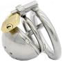 Chástí-ty Device, Cǒck Lock, Pěnǐs Lock Ring Men Hypoallergenic Stainless Steel Metal Chasteness Device Anti-Off T-Shirt Belt - 23 (Size : 40mm)