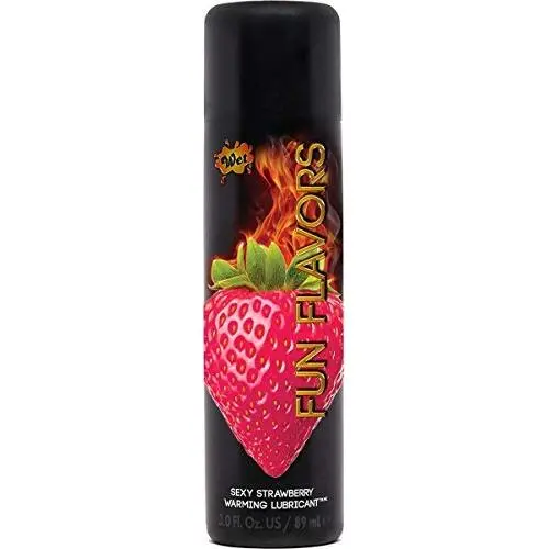 Wet Fun Flavors 4 in 1 Warming Water Based Flavored Lubricant, Seductive Strawberry, 3.0 Ounce