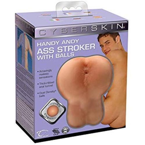 Topco Handy Andy Cyberskin Ass Stroker with Balls, Light Topco Handy Andy Cyberskin Ass Stroker with Balls, Light