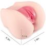 Pussy Ass Masturbator-3D Realistic Dual Deep Vagina & Anal Male Sex Toy-Lifelike Adult Masturbation (4.63 Pounds)