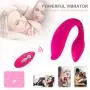 XSEXO Wireless Remote Control Rechargeable Mini Finger U Shape Sucking Massager with Strong Patterns Handsfree USB Waterproof Massager Wand