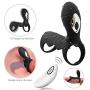 Male Vibrating Massage Ring Couples Toys for Pleasure Silicone Flirting Vibrate Things for Adult Men&Women Multiple Patterns Six Stimulation Rings for Relieves Stress,T Shirt