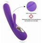 Rabbit Dildo Vibrator G Spot for Clitoris Stimulation, Waterproof Clit Stimulator with 10 Vibration Modes Quiet Motor for Women USB Magnetic Rechargeable