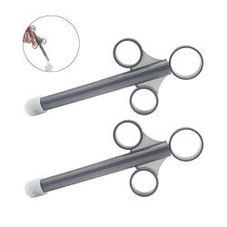 Lube Applicator with Scale for Precise Use, Reusable Lube Injector Syringe with Pull Ring,Personal Durable Lubricant Launcher for Women and Men,2 Pack