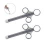 Lube Applicator with Scale for Precise Use, Reusable Lube Injector Syringe with Pull Ring,Personal Durable Lubricant Launcher for Women and Men,2 Pack
