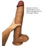 Bibida Huge Man with Suction Cup,17.1 Inch Realistic Penǐs Godem-Tee with A Length of 13.8 Inch Insertable Massasger