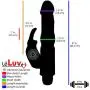 LeLuv Rabbit Vibrator Bath Time Bunny 8 Inch Waterproof Dual Motor Simple Controls Clear