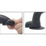 HYLHYL3-F Wòměns Rěǎlistic Lovely Wand Massager Female Soft Wand Black PVC Material（21cm/8.26“）