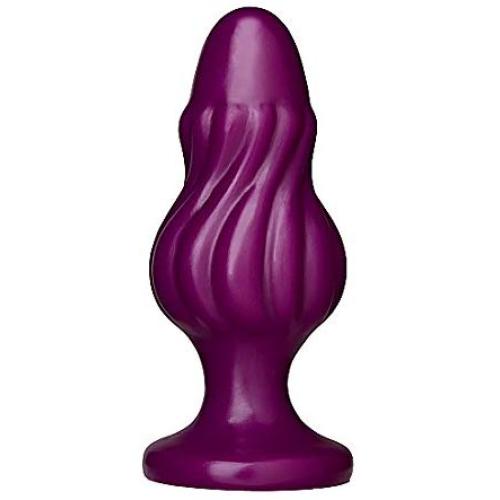 Doc Johnson Platinum Premium Silicone - The Spin - 5 in. Long and 2 in. Wide - Silicone Butt Plug - Anal Toy - Purple