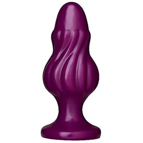 Doc Johnson Platinum Premium Silicone - The Spin - 5 in. Long and 2 in. Wide - Silicone Butt Plug - Anal Toy - Purple Doc Johnson Platinum Premium Silicone - The Spin - 5 in. Long and 2 in. Wide - Silicone Butt Plug - Anal Toy - Purple