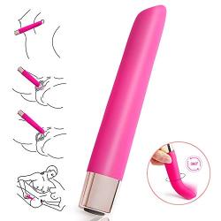 Bullet Vibrator for G Spot Clitoris Stimulation, Ultra Soft Bendable Mini Vibrator Adult Toys with 16 Vibration,Waterproof Silicone Vibrator for Women,Couple