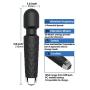 Wand Massager with 20 Vibration Modes, Rechargeable Wireless Compact,Waterproof, Neck Shoulder Back Body Massage, Sports Recovery & Muscle Aches