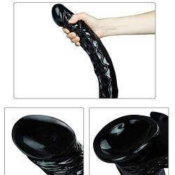 NHDY Dî`dɔs 14-inch Ultra-Long Realistic Soft Ďìld`ɔ Female Relaxing Body Tool for Safe Use (Color: Black) ONLY Sold by PETBED -