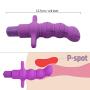 Anal Sex Toy - Wavy Butt Plug Vibrator 7 Stimulation Speeds Silicone Vibrating Prostate Massager Anal Trainer (Purple)