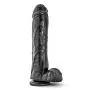 Eden 11.5" Long Realistic Feel Thick Big Penis Cock Dildo Dong with Balls Suction Cup Harness Compatible Sex Toy (Black 11.5")