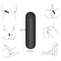 Maison-Market Bullets Massager Vibrator, Super Powerful Mini Adult Clit Stimulator for Travel, 10 Vibration Modes Waterproof Bullet Vibrator with Remote Control and USB Rechargeable for Women, Couple