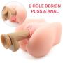 Male Masturbator - Feelingirl 3D Realistic Pussy Ass and Silicone Vagina Butt Anal Adult Products Sex Toys with 2 Hole for Men Masturbation