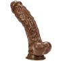 Relax Woman 10 Inch Silicone Realistic Tools Female Waterproof for Women - Brown - Feizhuanjiyin1.3