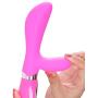 Silicone Dual Action Vibrator Women Sex Toy G-Spot and Clit Massager Orgasm Stimulator