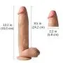 Soft and Comfortable 11.6 inch Realistic Massage Waterproof with Handsfree Suction Cup (Flesh)