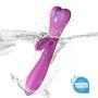 Waterproof Rabbit Vibe Dildo by ALOFA Waterproof G Spot Clitoris Stimulator with 10 Powerful Vibration Modes Bunny Vibrator for Exciting Stimulation- Ideal Sex Toy for Starters (Purple)