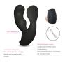 Vibrator Sex Toy for Women Men Anal Plug Wireless Remote Control Personal Wand Massager Powerful Speed Vibrating Male Prostate Massage Heating Rechargeable Waterproof Cordless (Black + Remote Control)