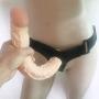 HEALIFTY Realistic Vibrating Dildo Adjustable Strap with Dildo Ultra Elastic Harness Wearable PU Leather Strap On Pants SM Penis Wand for Lesbian Couples