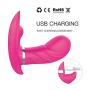 Remote Control Invisible Wearable G-Sport Vib 10 Vibration Modes Silicone Waterproof USB Rechargeable Vibrantor for Women(Hot Pink)
