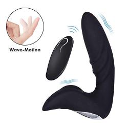 Vibrating Male Prostate Massager Remote Control 12 Vibrations G Spot Vibrator Rechargeable Anal Butt Plug for Male and Women Adult Sex Toy Waterproof Silicone Masturbation Stimulator