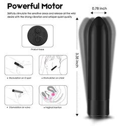 G Spot Vibrator Rechargeable Silicone 10 Speed Nipple Vagina Clitoris Orgasm Stimulation Portable Waterproof Handheld Wand Vibrate Bullet Massager Vibe Stick Flirt Brush Stimulator Dildo Adult Sex Toy