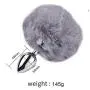 Funny Rabbit Bunny Tail Metal Device Toy Valentines Day present Bunny Anal Plug Tail (L, Gray) Funny Rabbit Bunny Tail Metal Device Toy Valentines Day present Bunny Anal Plug Tail (L, Gray)