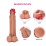 Realistic Dildo 9.8 inch with Dual Density Design for Lifelike Sensation for G Spot Clitoral Anal Stimulation, UTIMI Liquid Body-Safe Silicone Cock with Strong Suction Cup for Hands-Free Play