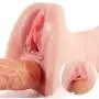 Male Masturbator Pocket Pussy Stocker, Fondlove Realistic Vaginal and Anal Canal Strocker with Lifelike Channel, Blow Job Sex Toy for Men Masturbation (6.9")