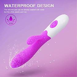 Portable 30-Speed Vibrating Silicone Waterproof Massager Dual Vibration Home Personal Fitness Massage
