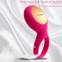 SVAKOM Tyler Penis Ring Vibrator Rechargeable Sex Toy Powerful Vibrating Cock Ring for Male or Couples (Plum Red)