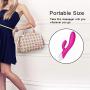 Heated Computer Vibrator LED Light -7 Speed USB Cable Rechargeable Weaterproof Wand Massager Design for Bedroom
