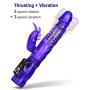 bom bex Dildo Vibrator - Rabbit Vibe with Rotating Bead for Women - Clitoral Stimulator,Masturbation Vibe for Females.Sex Toys,Purple (Purple)