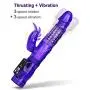 Bombex Temptation Rabbit Vibrator,Clitoral G-Spot Stimulator,Masturbation Vibe,Rotating Beaded Adult Massager for Women Female Beginner,Purple