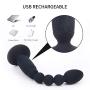 Anal Vibrator Prostate Massager for Men - Adorime Waterproof Vibrating G-spot Vaginal Sex Toy with 10 Modes Butt Plug for Women, Rechargeable Hands-Free Suction Cup Prostate Spot Stimulator