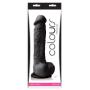 Colours Pleasures Silicone Dong Dildo, Black, 8 Inch