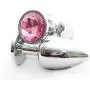 Metal Butt Plug Set with Pink Jewel End Small + Medium + Large Buttplug set. Anal plug set. Metal Butt Plug Set with Pink Jewel End Small + Medium + Large Buttplug set. Anal plug set.