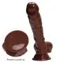 Tingxuan JDesto- ThickHandsfreeMássage Wand Super Huge Lady Toy DEPUR (Color : Brown)
