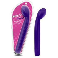 Sleek Multi Speed Curved Tip Vibrator - G Spot Stimulator - Waterproof - Sex Toy for Women - Sex Toy for Couples (Purple)