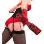Leather Spanking Paddle - SMspade Lace Leather Spanking Toy for Sex, Red