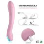 Classic Vibrator Dildo by ALOFA Waterproof G Spot Anal Stimulator with 10 Powerful Vibration Modes for Effortless Insertion - Ideal Sex Toy for Starters (Pink)