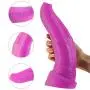Sexbaby Realistic Animal Dildo Oversized Elephant Penis Female Masturbator Vaginal Massage for Women (Purple)