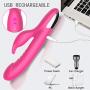 Rotating Rabbit Vibrator for G Spot Clitoris Stimulation with Bunny Ears, 3X7 Strong Rotation Vibration Modes Waterproof Dildo Vibrator Adult Toys for Women